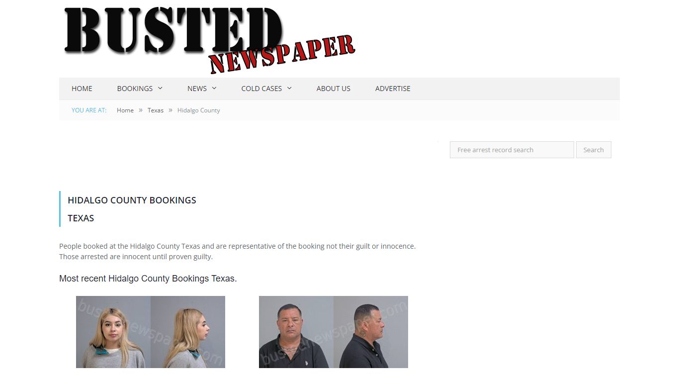 Hidalgo County, TX Mugshots - BUSTEDNEWSPAPER.COM